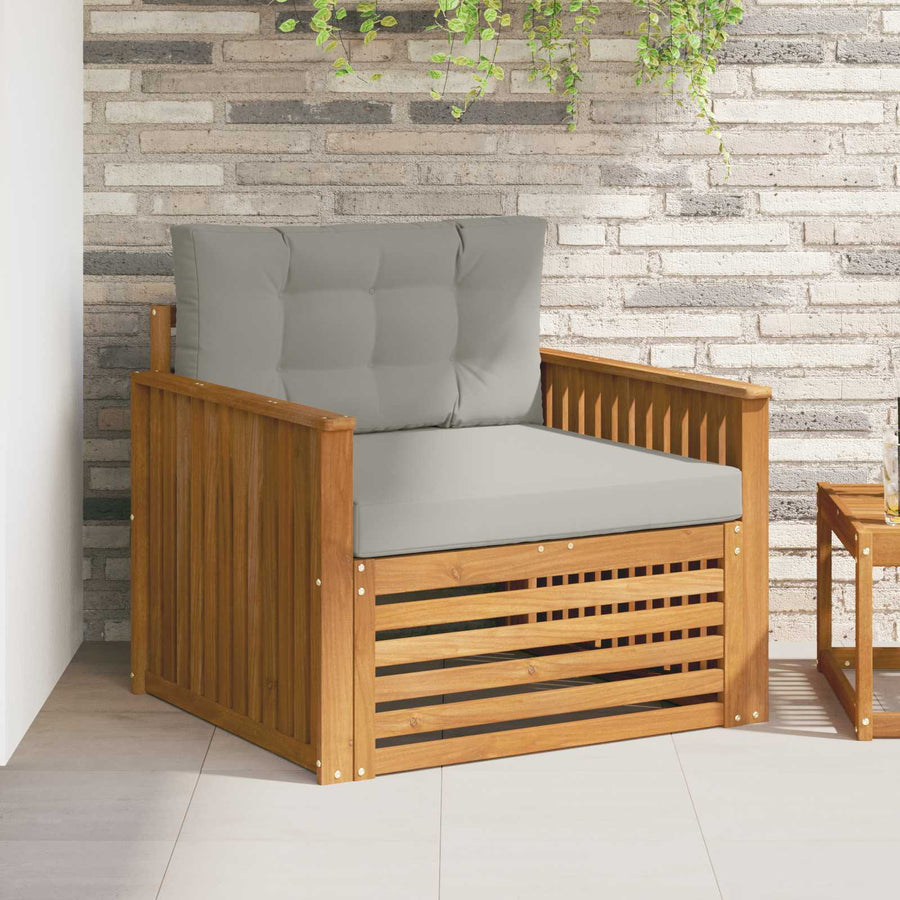 Buiten bankenset Massief Acaciahout en Polyester Naturel