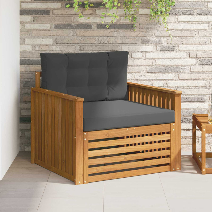 Buiten bankenset Massief Acaciahout en Polyester Naturel
