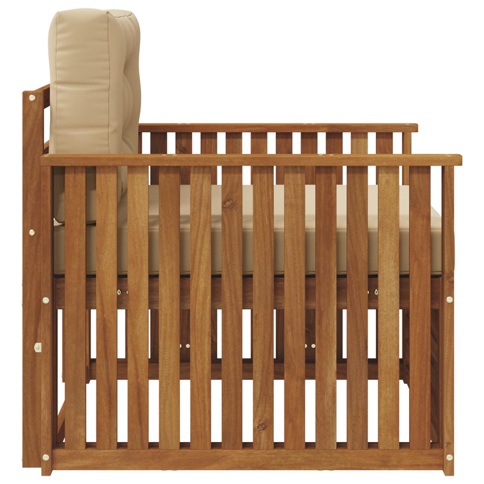 Buiten bankenset Massief Acaciahout en Polyester Naturel