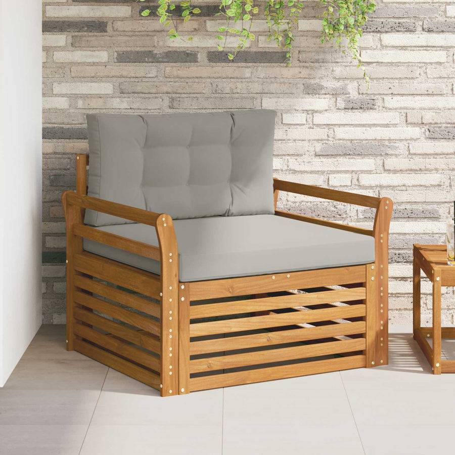 Buiten bankenset Massief Acaciahout en Polyester Naturel