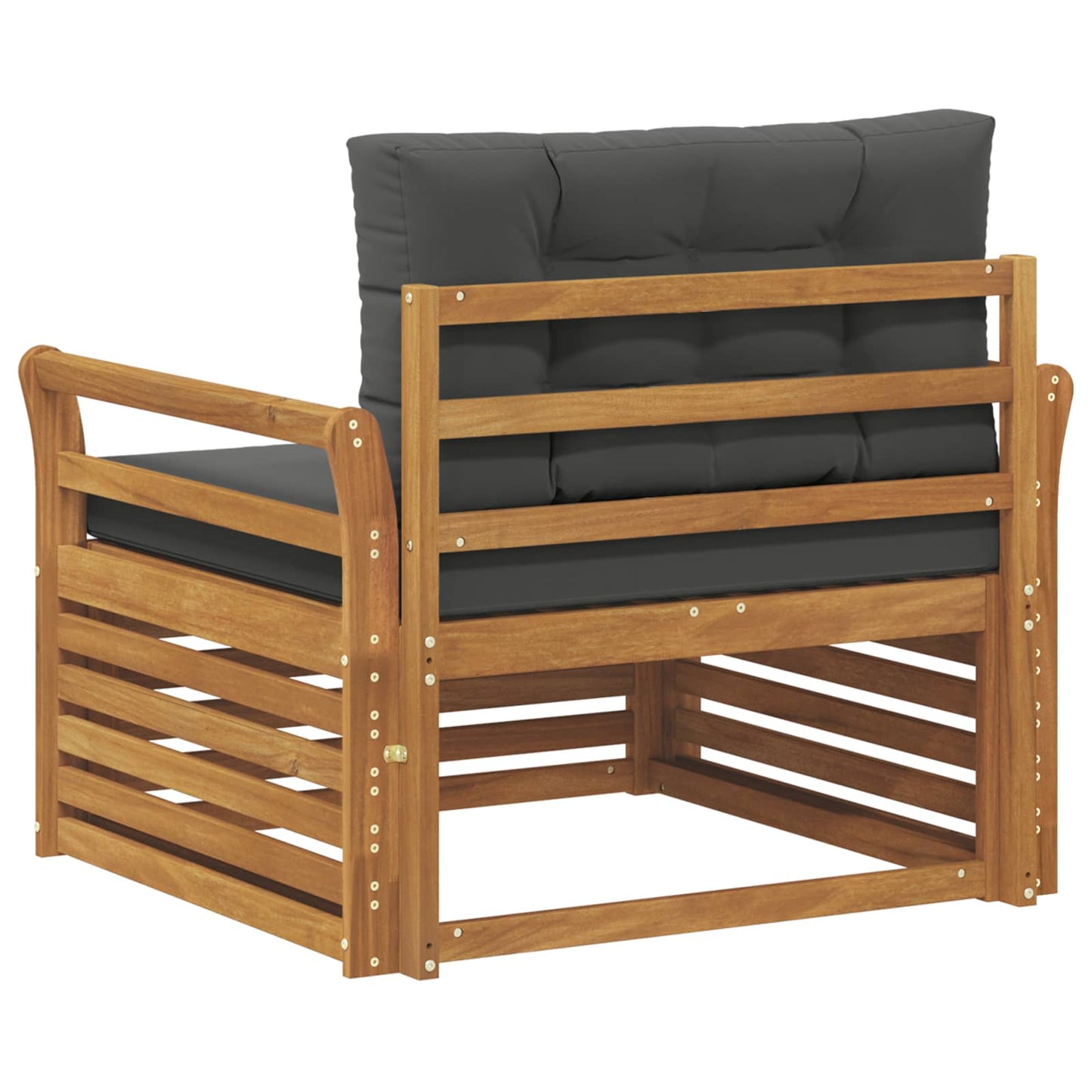 Buiten bankenset Massief Acaciahout en Polyester Naturel
