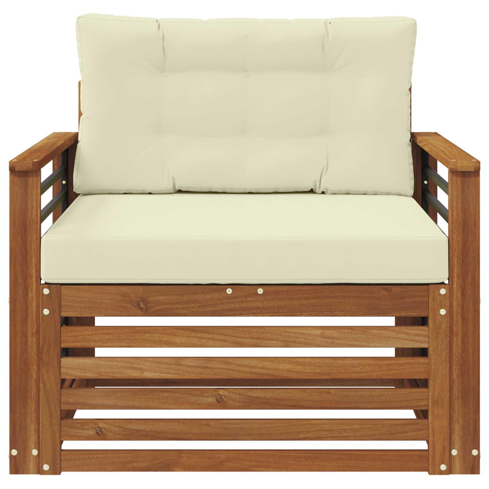 Buiten bankenset Massief Acaciahout en Polyester Naturel