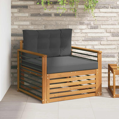 Buiten bankenset Massief Acaciahout en Polyester Naturel