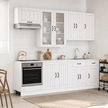 Keukenblok LUCCA 8 pcs Hoogglans Wit Bewerkt hout
