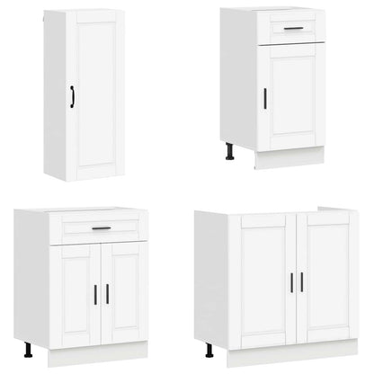 Keukenblok PORTO 8 pcs Wit Bewerkt hout