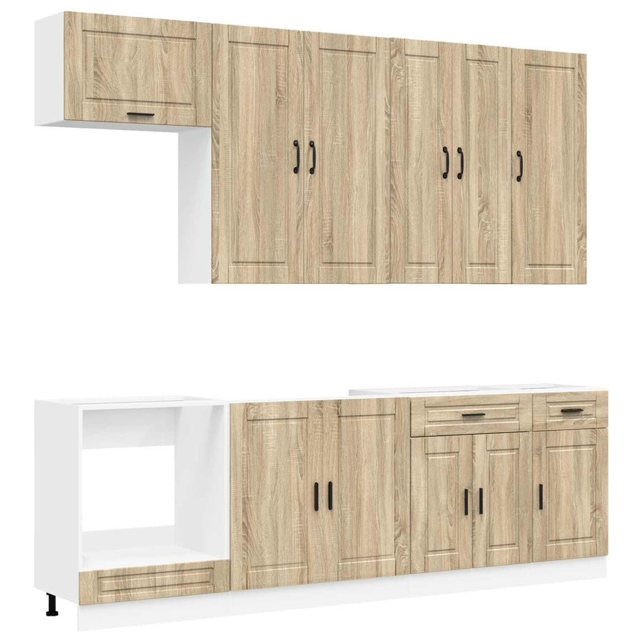 Keukenblok PORTO 8 pcs Sonoma Eiken Bewerkt hout
