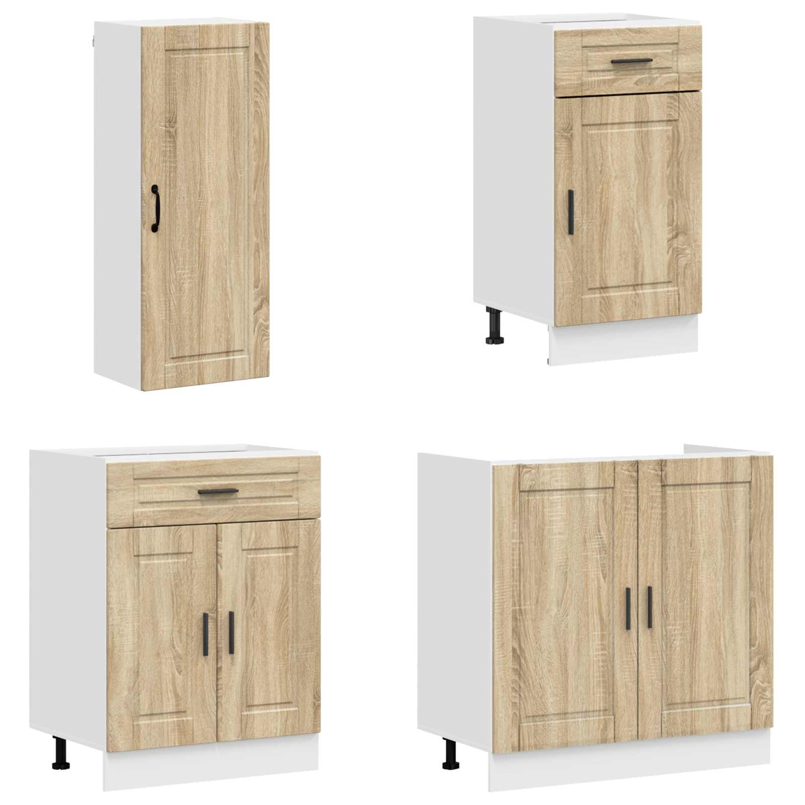 Keukenblok PORTO 8 pcs Sonoma Eiken Bewerkt hout