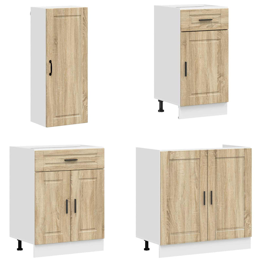 Keukenblok PORTO 8 pcs Sonoma Eiken Bewerkt hout