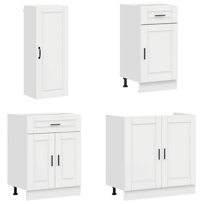 Keukenblok PORTO 8 pcs Hoogglans Wit Bewerkt hout