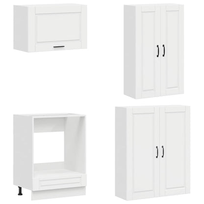 Keukenblok PORTO 8 pcs Hoogglans Wit Bewerkt hout