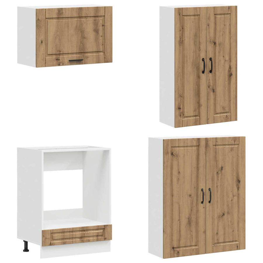 Keukenblok PORTO 8 pcs Artisanaal eiken Bewerkt hout