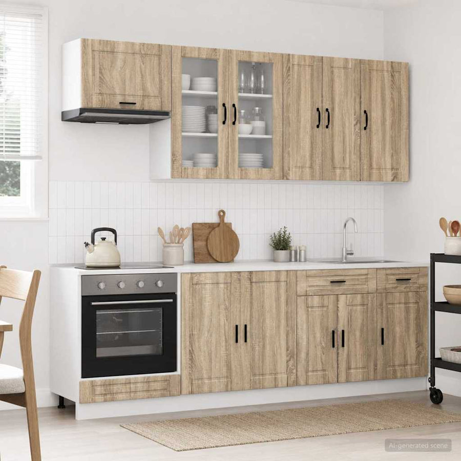 Keukenblok PORTO 8 pcs Sonoma Eiken Bewerkt hout