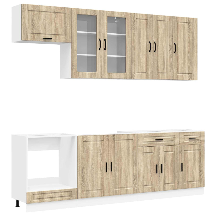 Keukenblok PORTO 8 pcs Sonoma Eiken Bewerkt hout