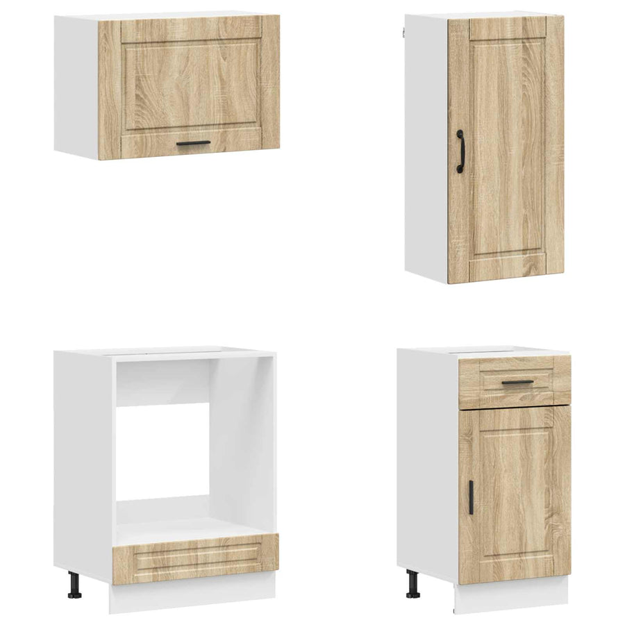 Keukenblok PORTO 8 pcs Sonoma Eiken Bewerkt hout