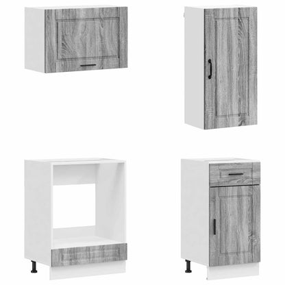 Keukenblok PORTO 8 pcs Grijs Sonoma Bewerkt hout