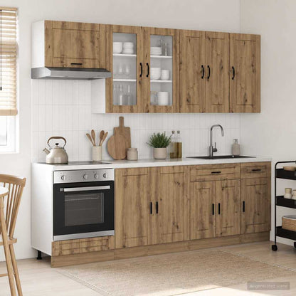 Keukenblok PORTO 8 pcs Artisanaal eiken Bewerkt hout