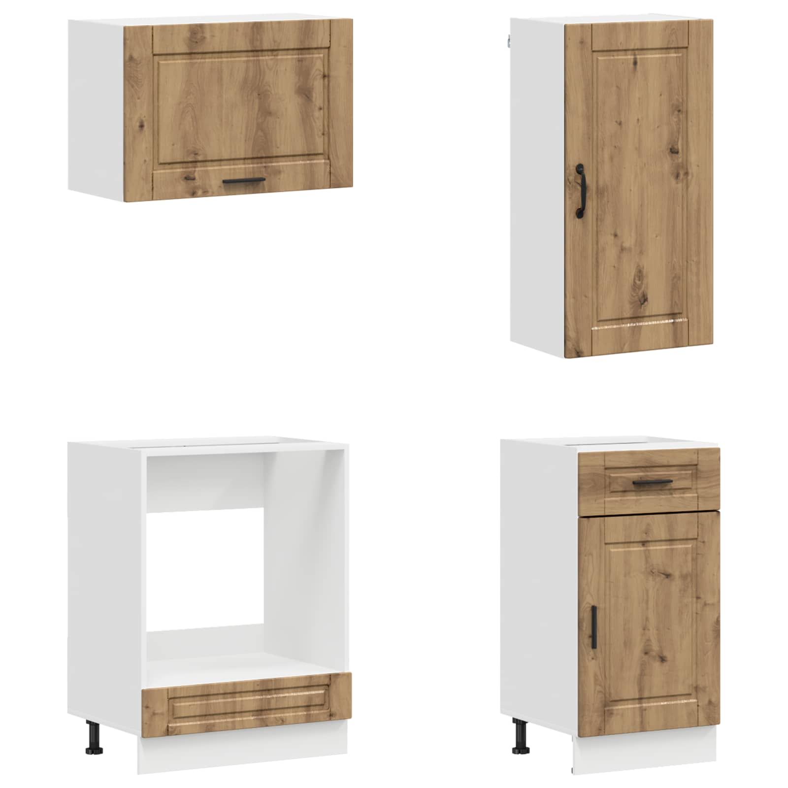 Keukenblok PORTO 8 pcs Artisanaal eiken Bewerkt hout
