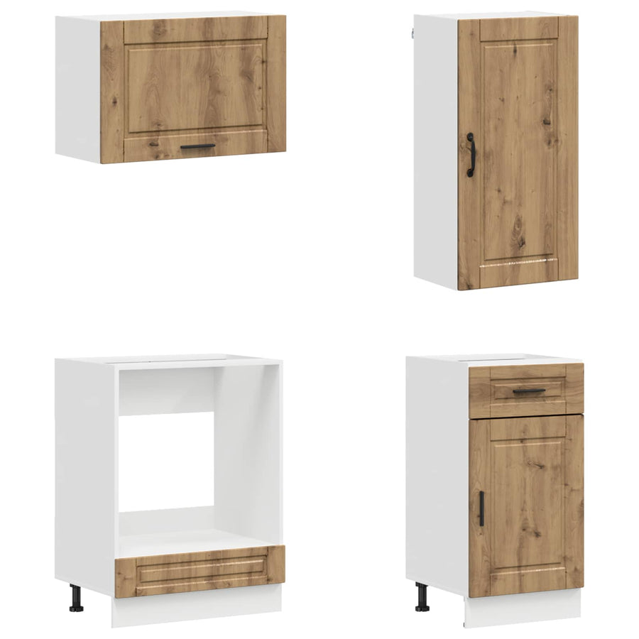Keukenblok PORTO 8 pcs Artisanaal eiken Bewerkt hout