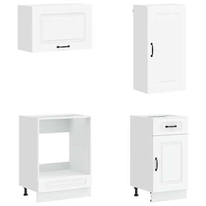 Keukenblok KALMAR 8 pcs Wit Bewerkt hout