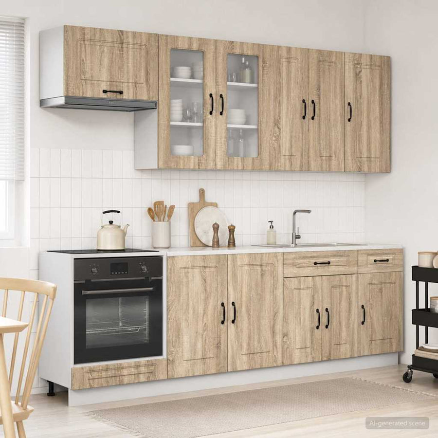 Keukenblok KALMAR 8 pcs Sonoma Eiken Bewerkt hout