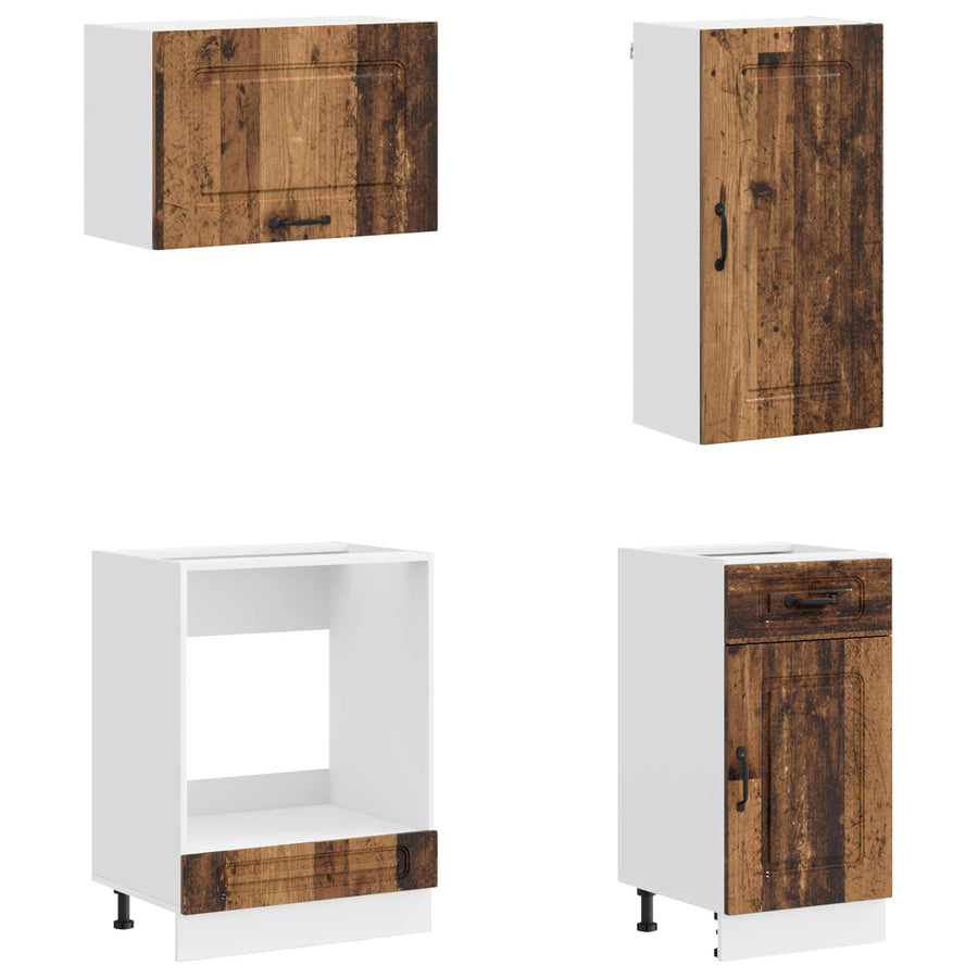 Keukenblok KALMAR 8 pcs Oud hout Bewerkt hout
