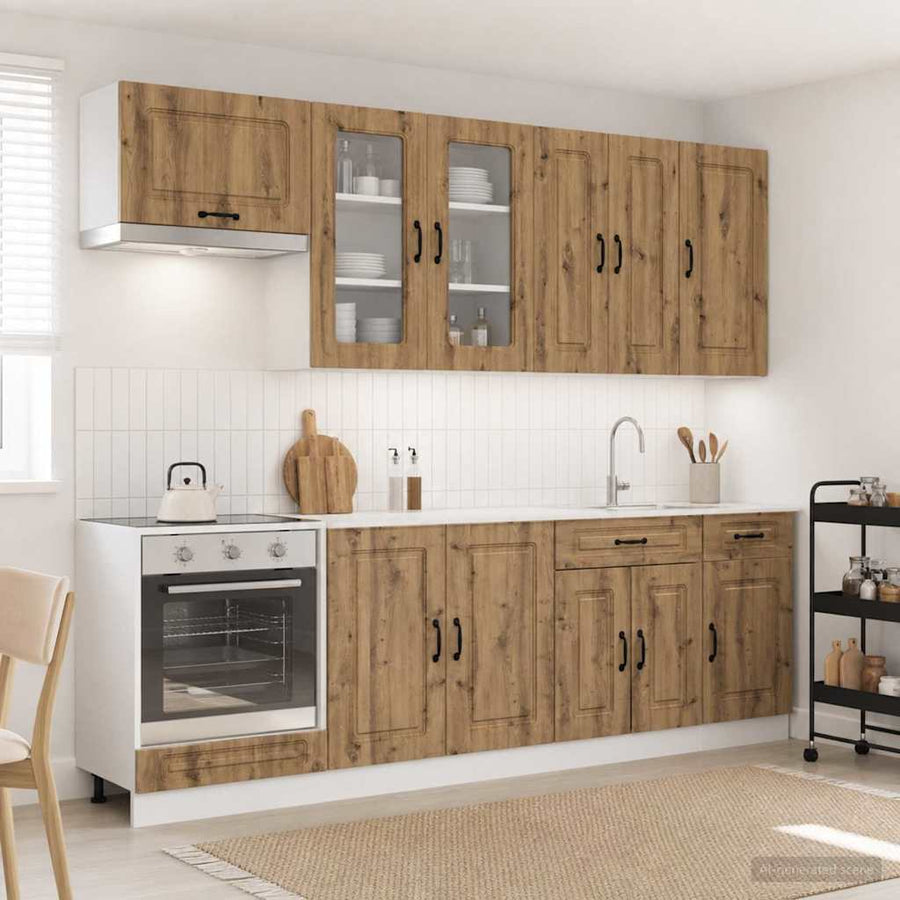 Keukenblok KALMAR 8 pcs Artisanaal eiken Bewerkt hout