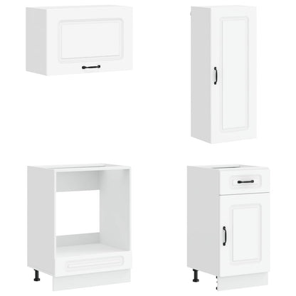 Keukenblok KALMAR 8 pcs Wit Bewerkt hout