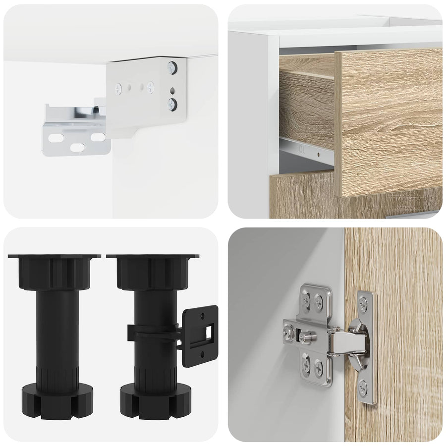 Keukenblok LYON 8 pcs Sonoma Eiken Bewerkt hout