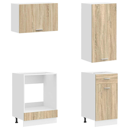 Keukenblok LYON 8 pcs Sonoma Eiken Bewerkt hout