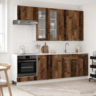 Keukenblok 8 delen oud hout