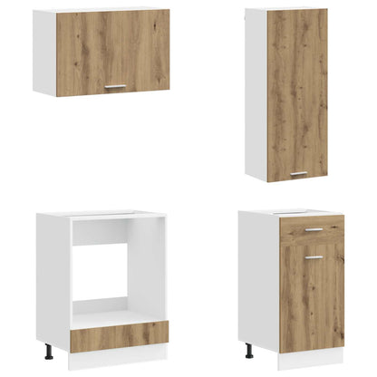 Keukenblok LYON 8 pcs Artisanaal eiken Bewerkt hout