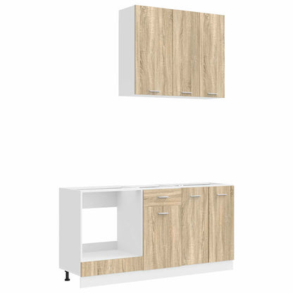 Keukenblok LYON 5 pcs Sonoma Eiken Bewerkt hout