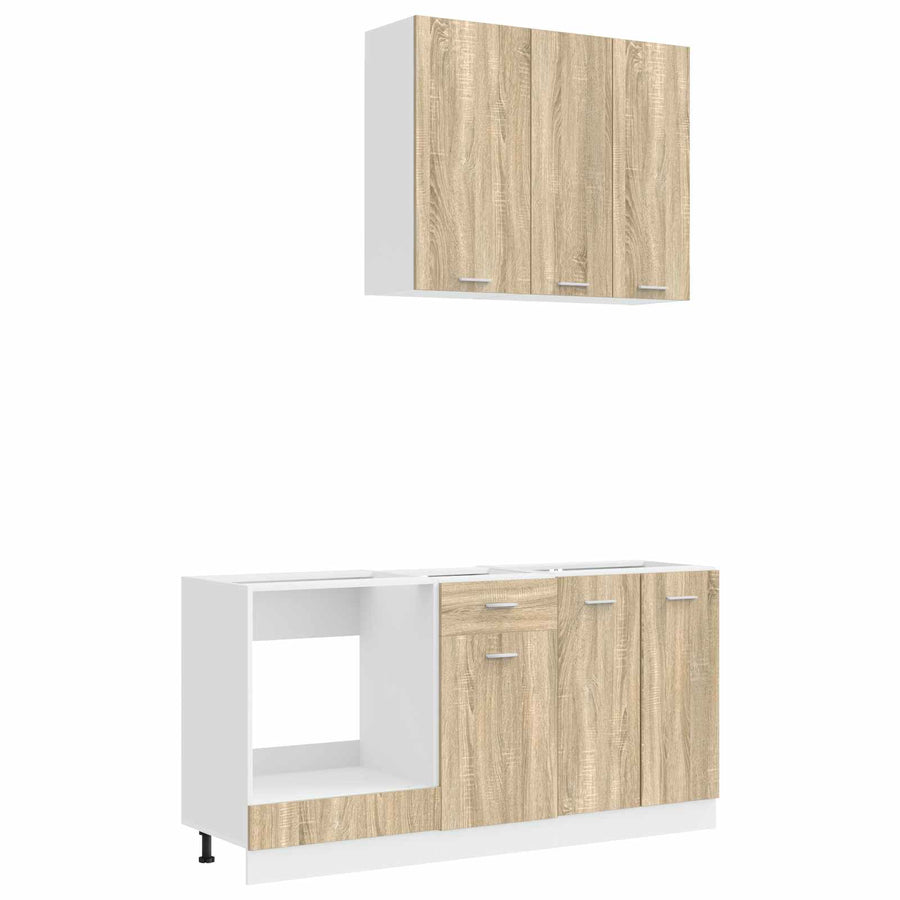 Keukenblok LYON 5 pcs Sonoma Eiken Bewerkt hout