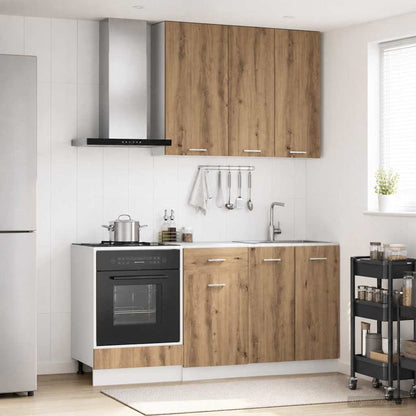 Keukenblok LYON 5 pcs Artisanaal eiken Bewerkt hout