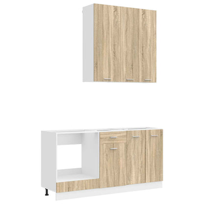 Keukenblok LYON 5 pcs Sonoma Eiken Bewerkt hout