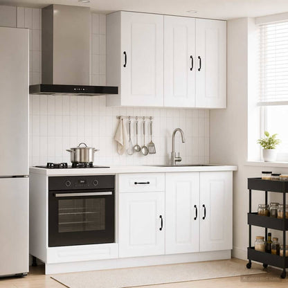 Keukenblok KALMAR 5 pcs Wit Bewerkt hout