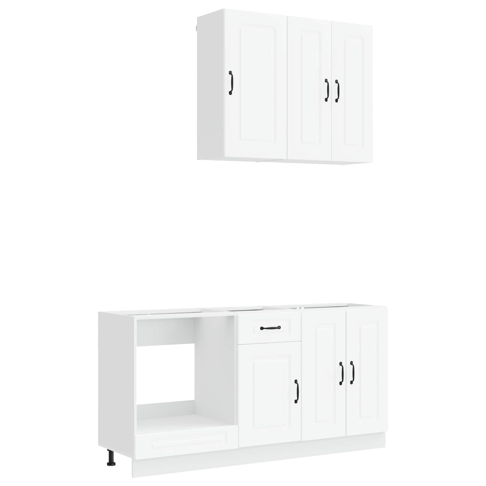 Keukenblok KALMAR 5 pcs Wit Bewerkt hout