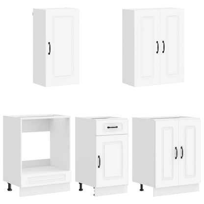Keukenblok KALMAR 5 pcs Wit Bewerkt hout