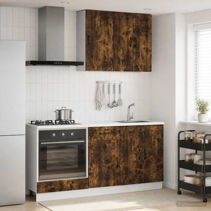 Keukenblok KALMAR 5 pcs Gerookt eiken Bewerkt hout