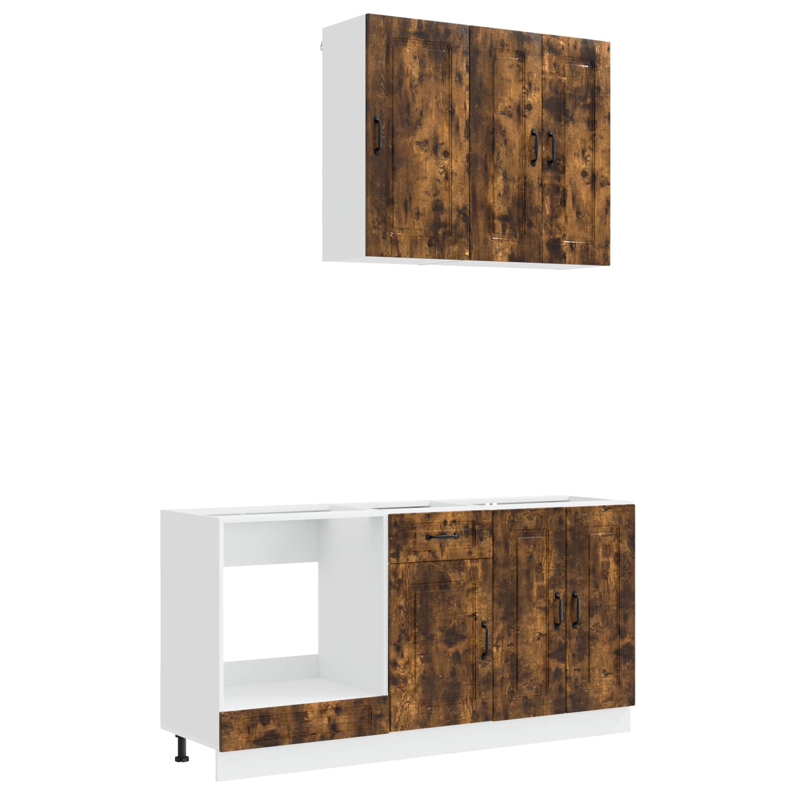 Keukenblok KALMAR 5 pcs Gerookt eiken Bewerkt hout