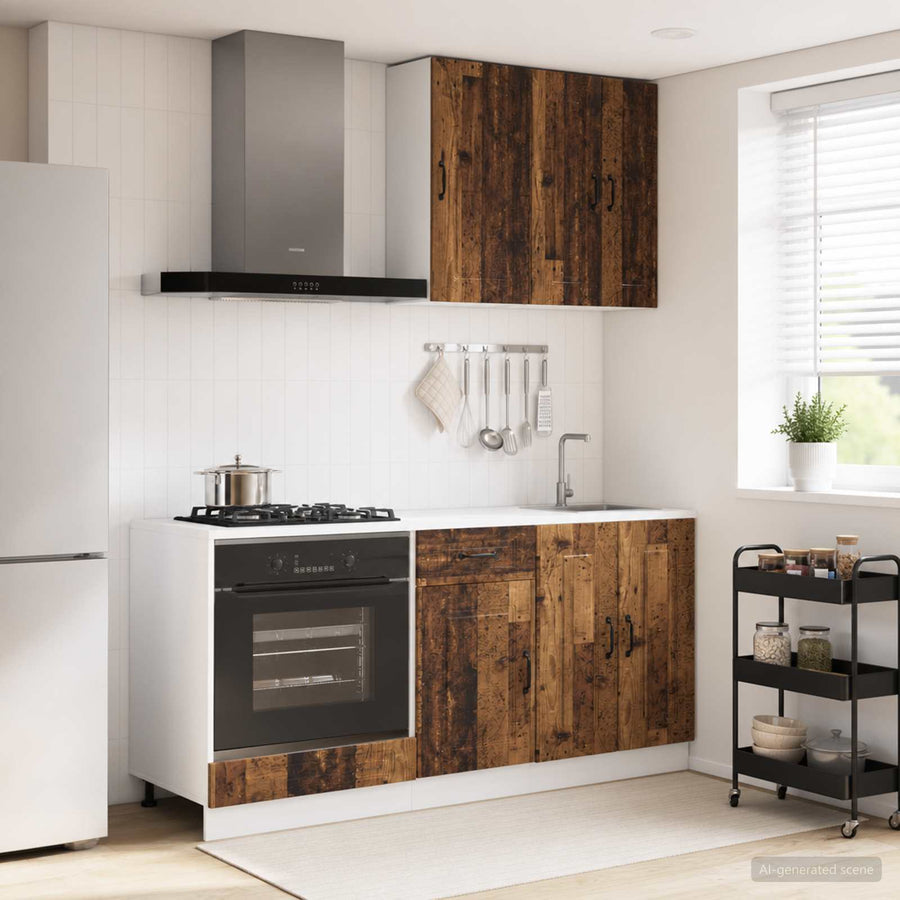 Keukenblok KALMAR 5 pcs Oud hout Bewerkt hout