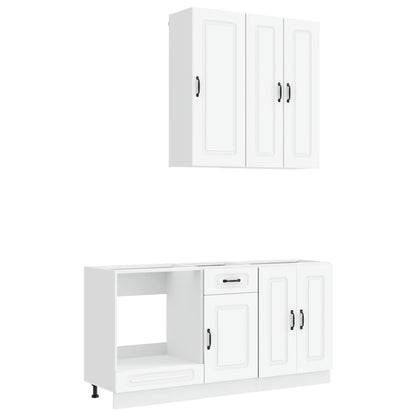 Keukenblok KALMAR 5 pcs Wit Bewerkt hout