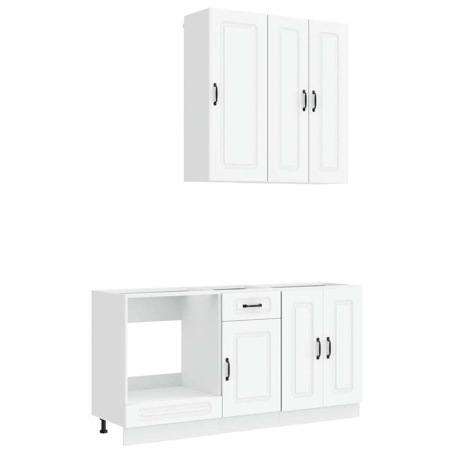 Keukenblok KALMAR 5 pcs Wit Bewerkt hout