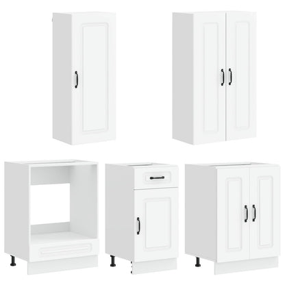 Keukenblok KALMAR 5 pcs Wit Bewerkt hout