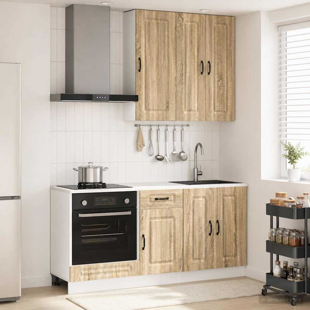 Keukenblok KALMAR 5 pcs Sonoma Eiken Bewerkt hout