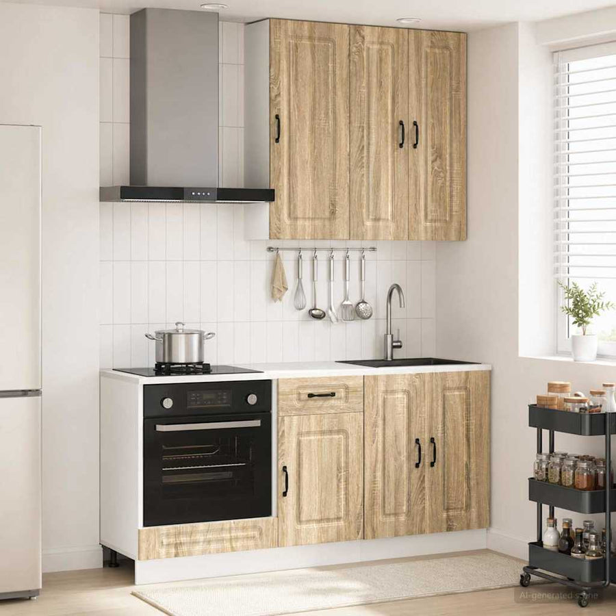 Keukenblok KALMAR 5 pcs Sonoma Eiken Bewerkt hout