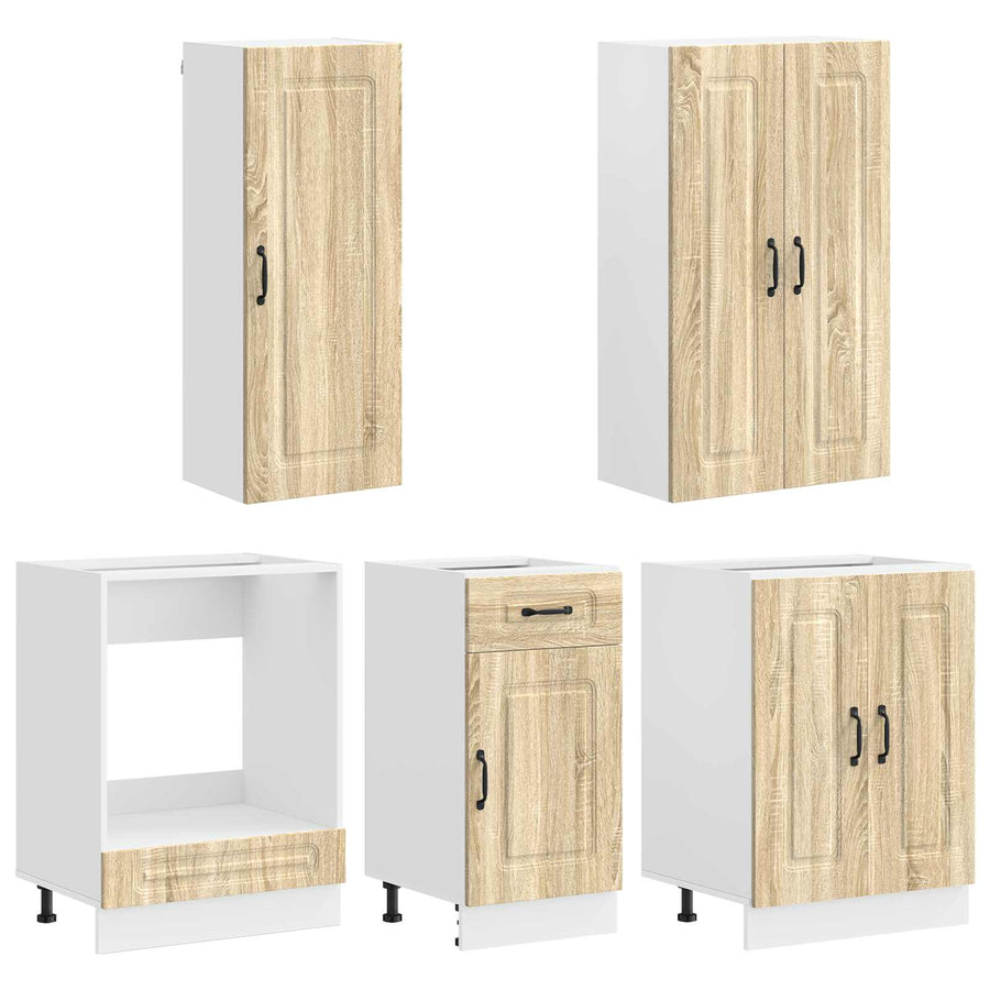 Keukenblok KALMAR 5 pcs Sonoma Eiken Bewerkt hout