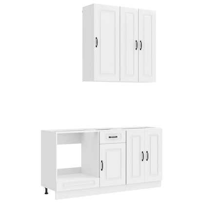 Keukenblok KALMAR 5 pcs Hoogglans Wit Bewerkt hout