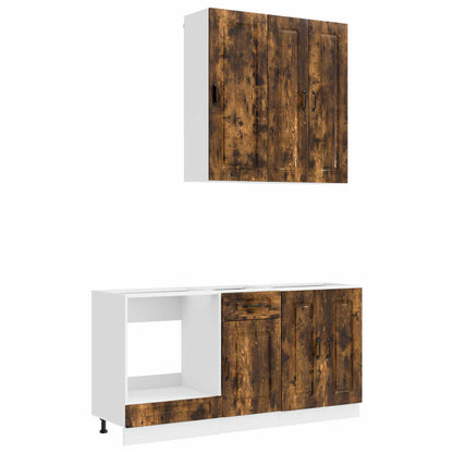 Keukenblok KALMAR 5 pcs Gerookt eiken Bewerkt hout