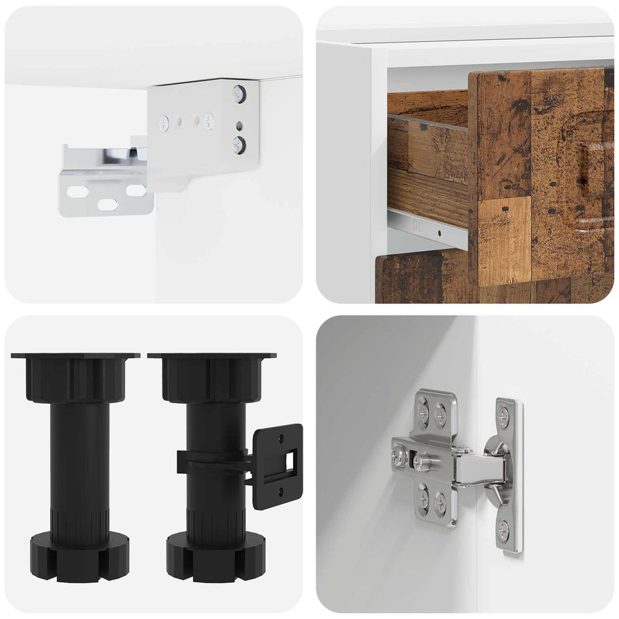 Keukenblok KALMAR 5 pcs Oud hout Bewerkt hout